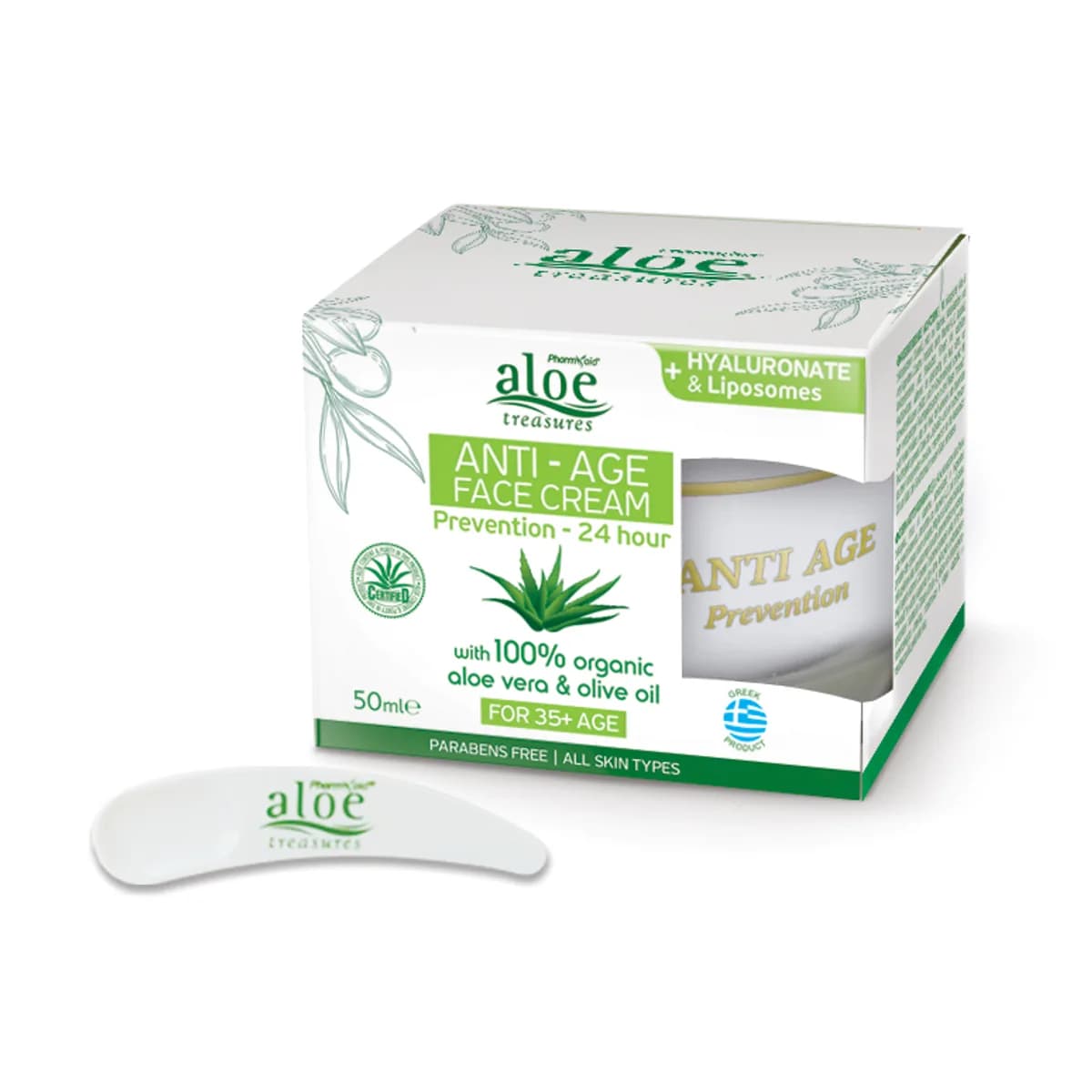 Aloe Treasures Anti-age pleťový krém s aloe vera a olivovým olejem (50 ml)